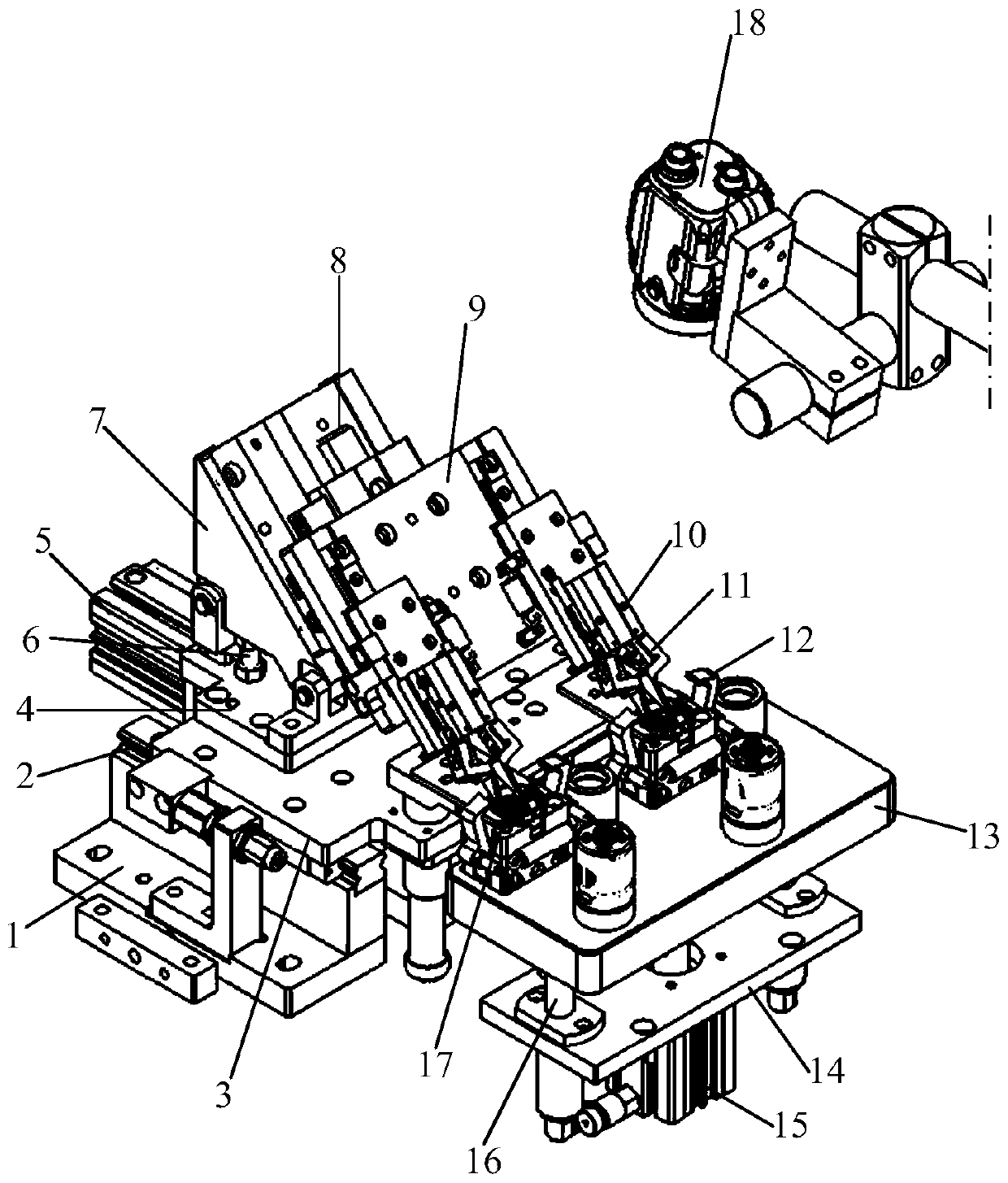 Automatic separating device for servo motor brush