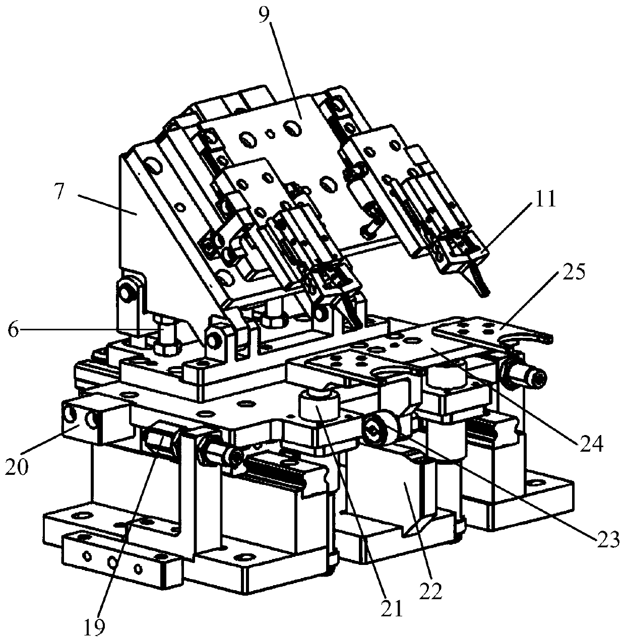 Automatic separating device for servo motor brush