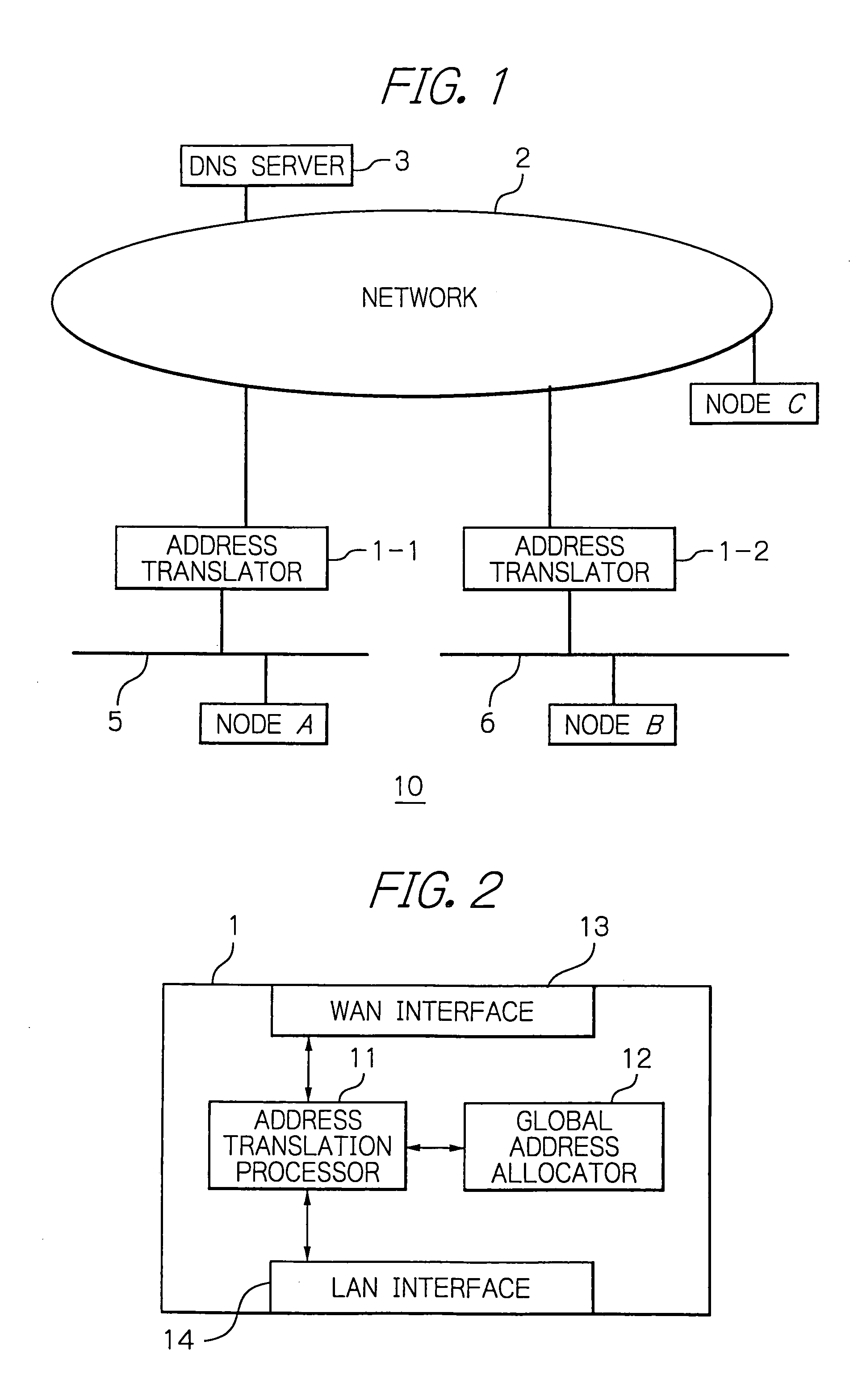 Address translator using address translation information in header area on network layer level and a method therefor