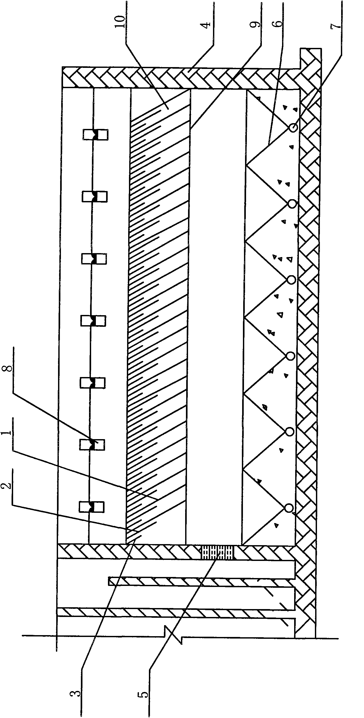 Multistage sloping plate water treatment device