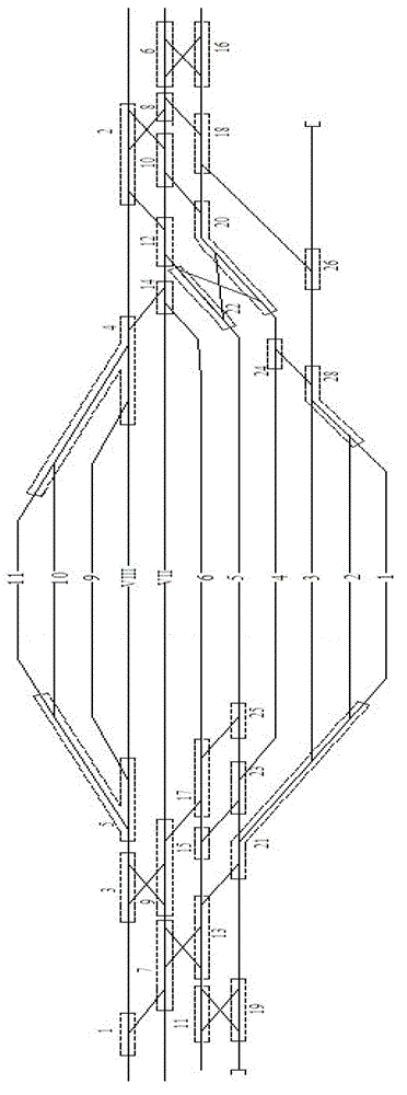 Turnout-track joint control automatic allocation method of railway passenger station