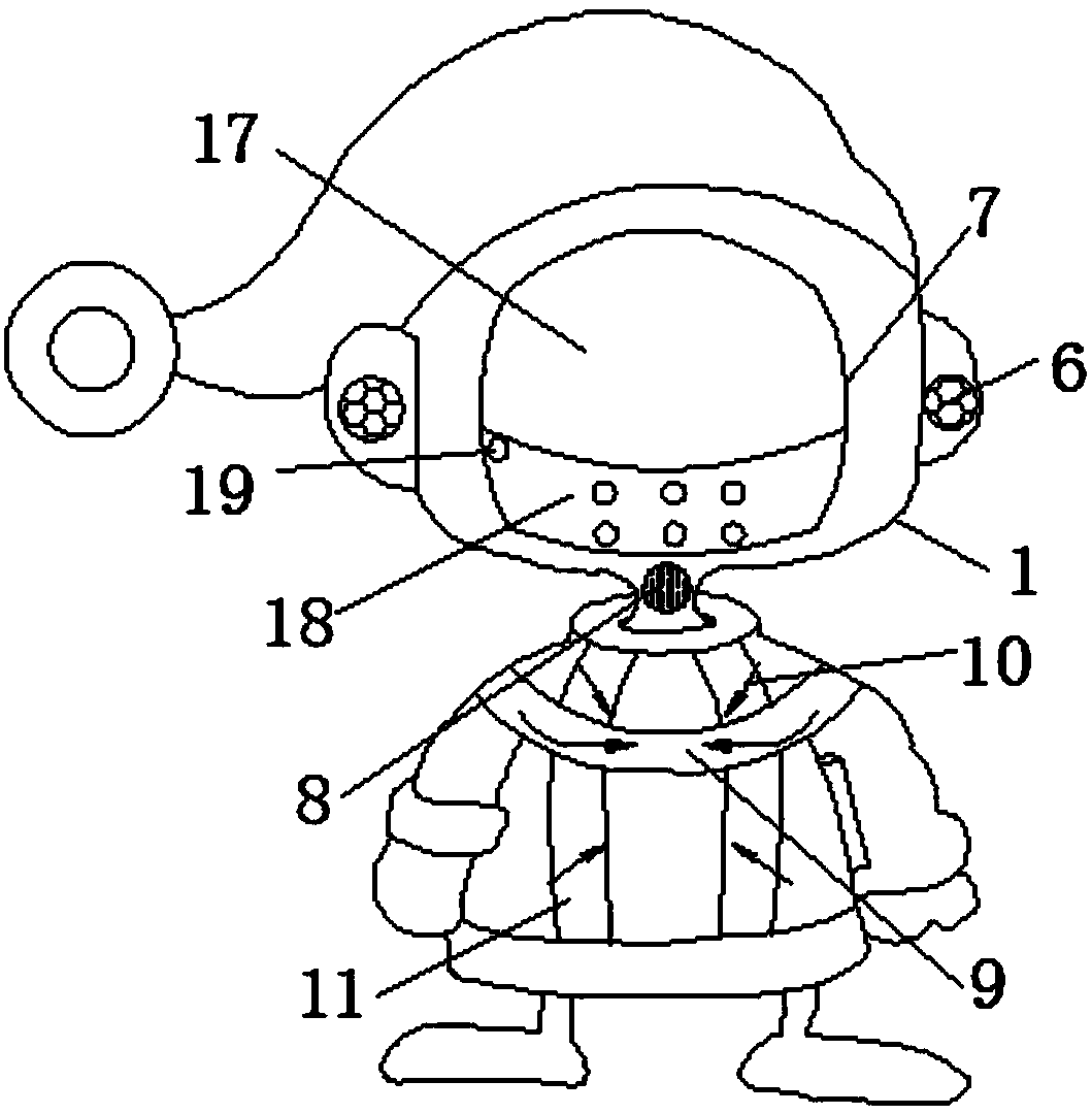 Back patting simulation doll device