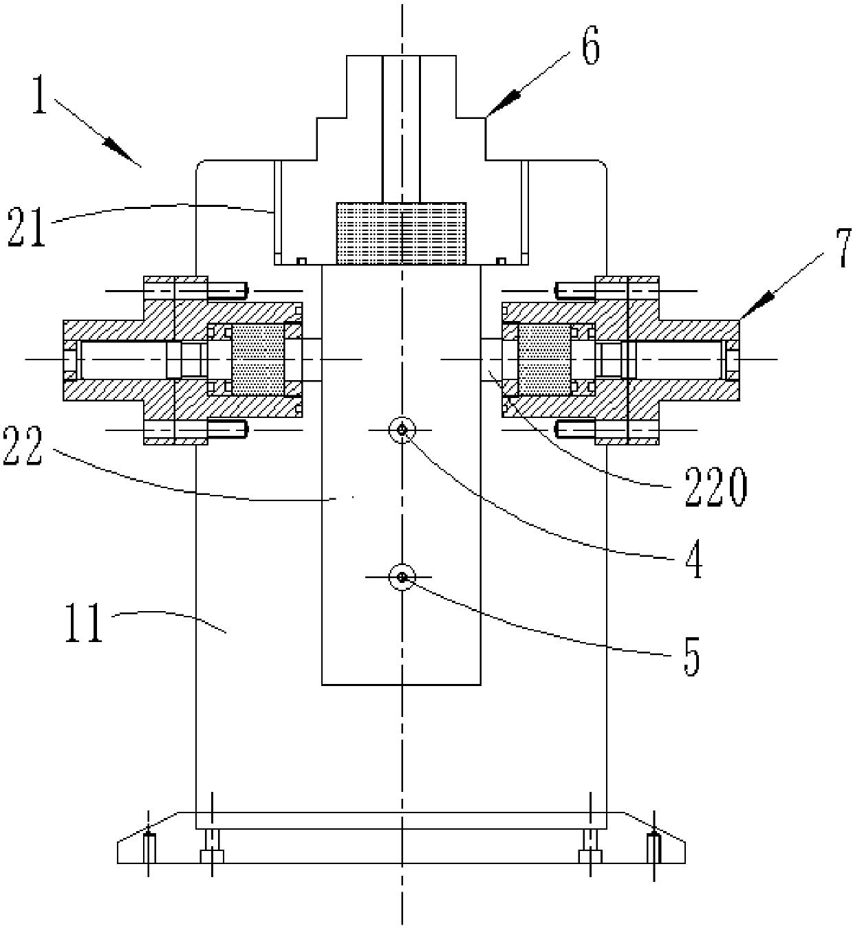 High-pressure test cylinder, test machine and test method