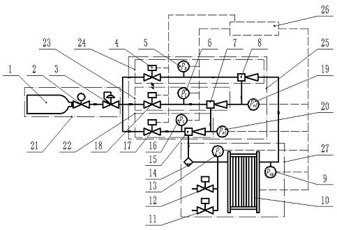 Wide-power-spectrum multistage injection hydrogen circulation system