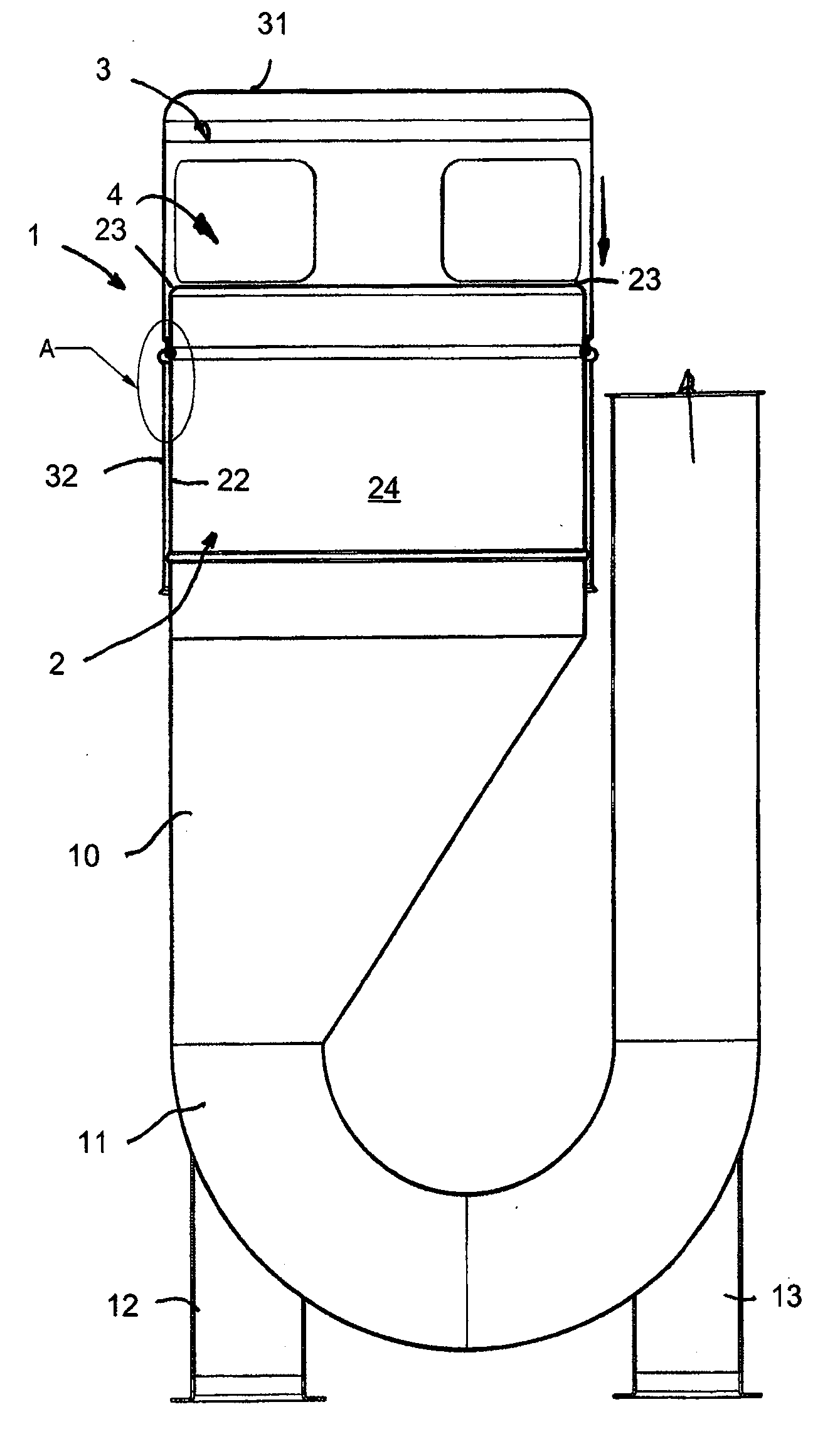 Method for closing a waste bin filling hole and a waste bin