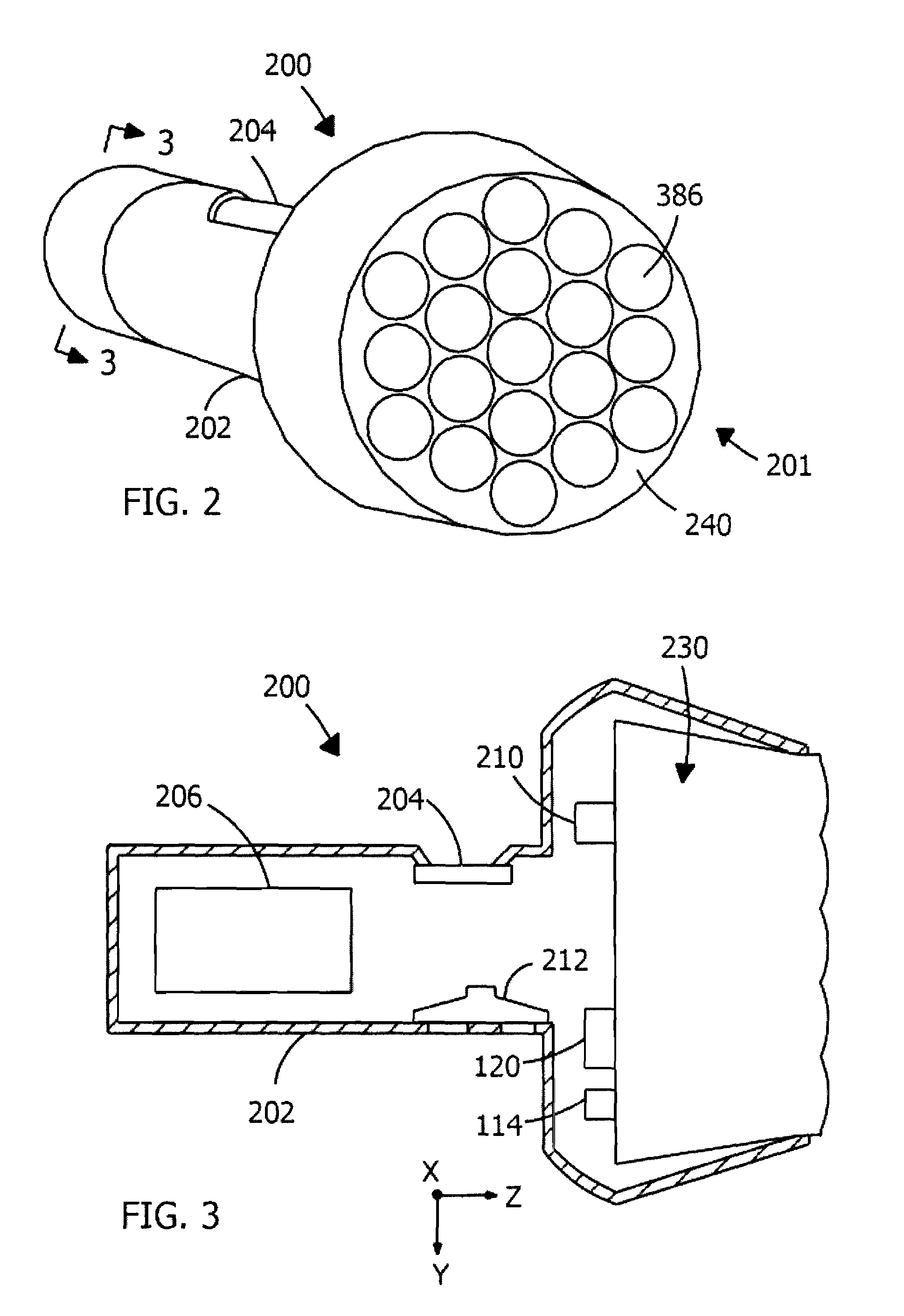 Light array projection and sensing system