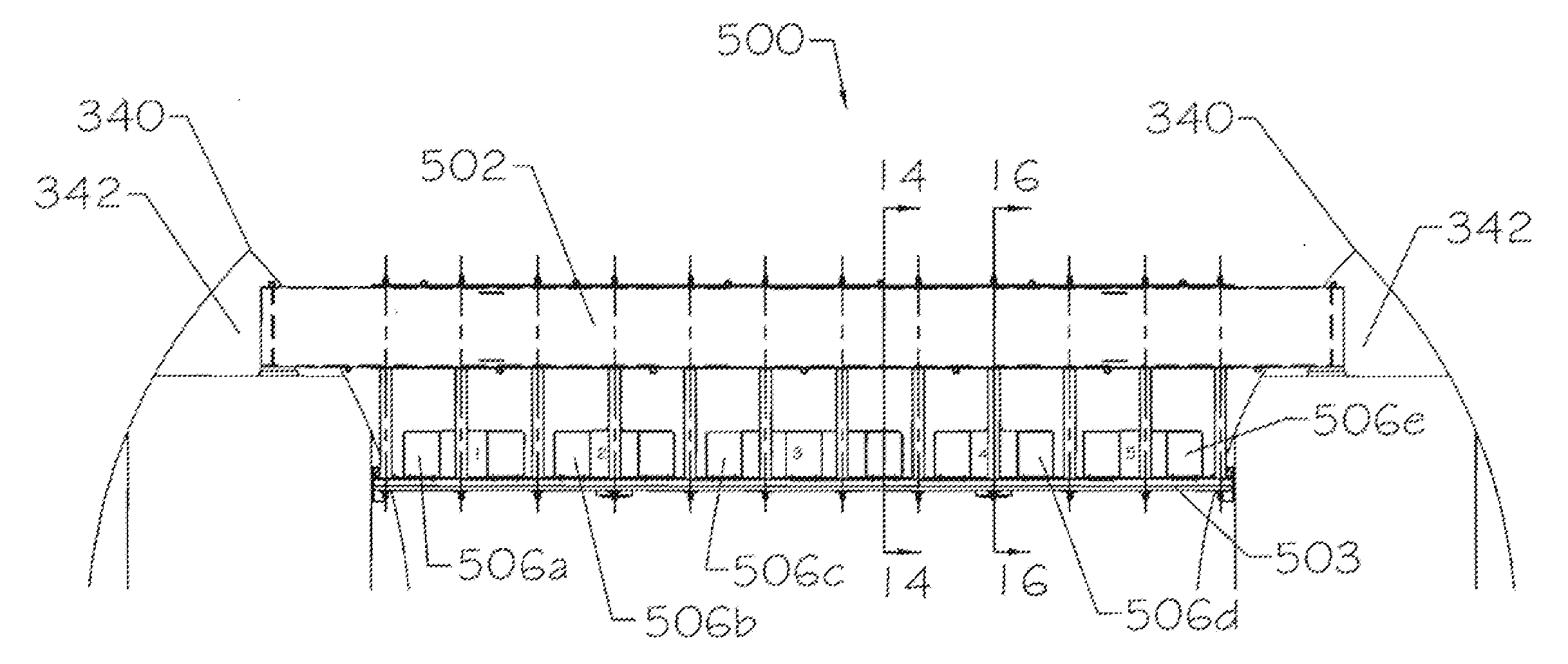 Floatable caisson, segmental bulkhead assembly and method