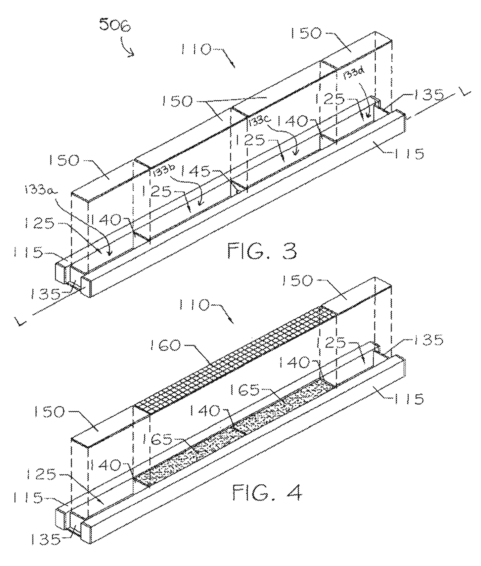 Floatable caisson, segmental bulkhead assembly and method