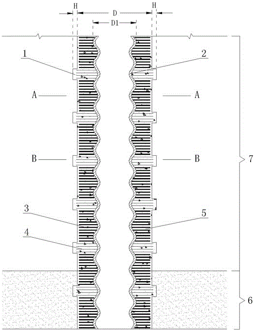 Oil shale in situ heat injection exploitation drilling well cementation method