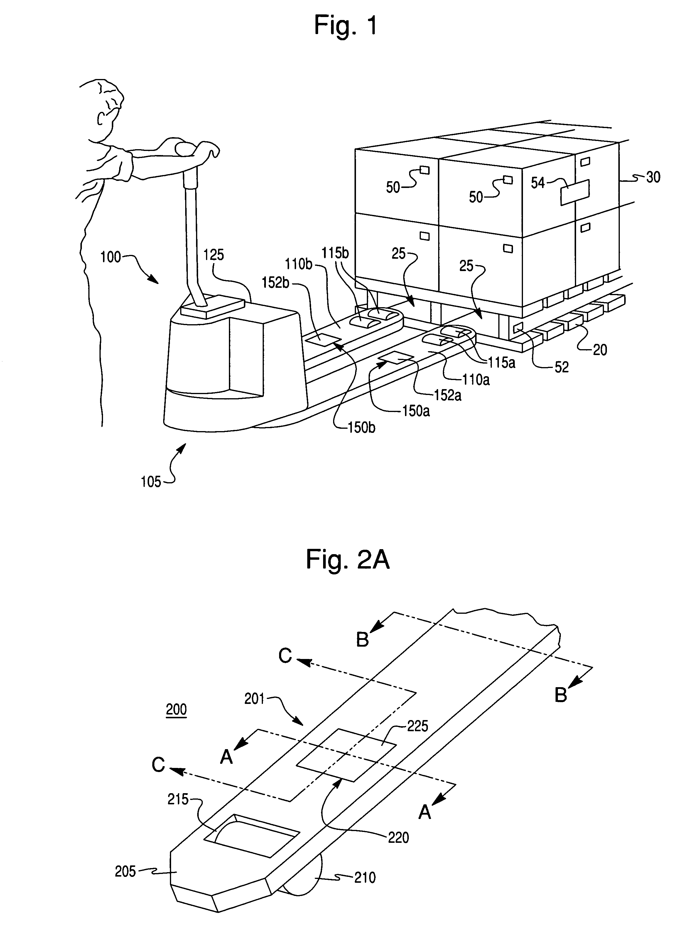 Pallet jack antenna for RFID system