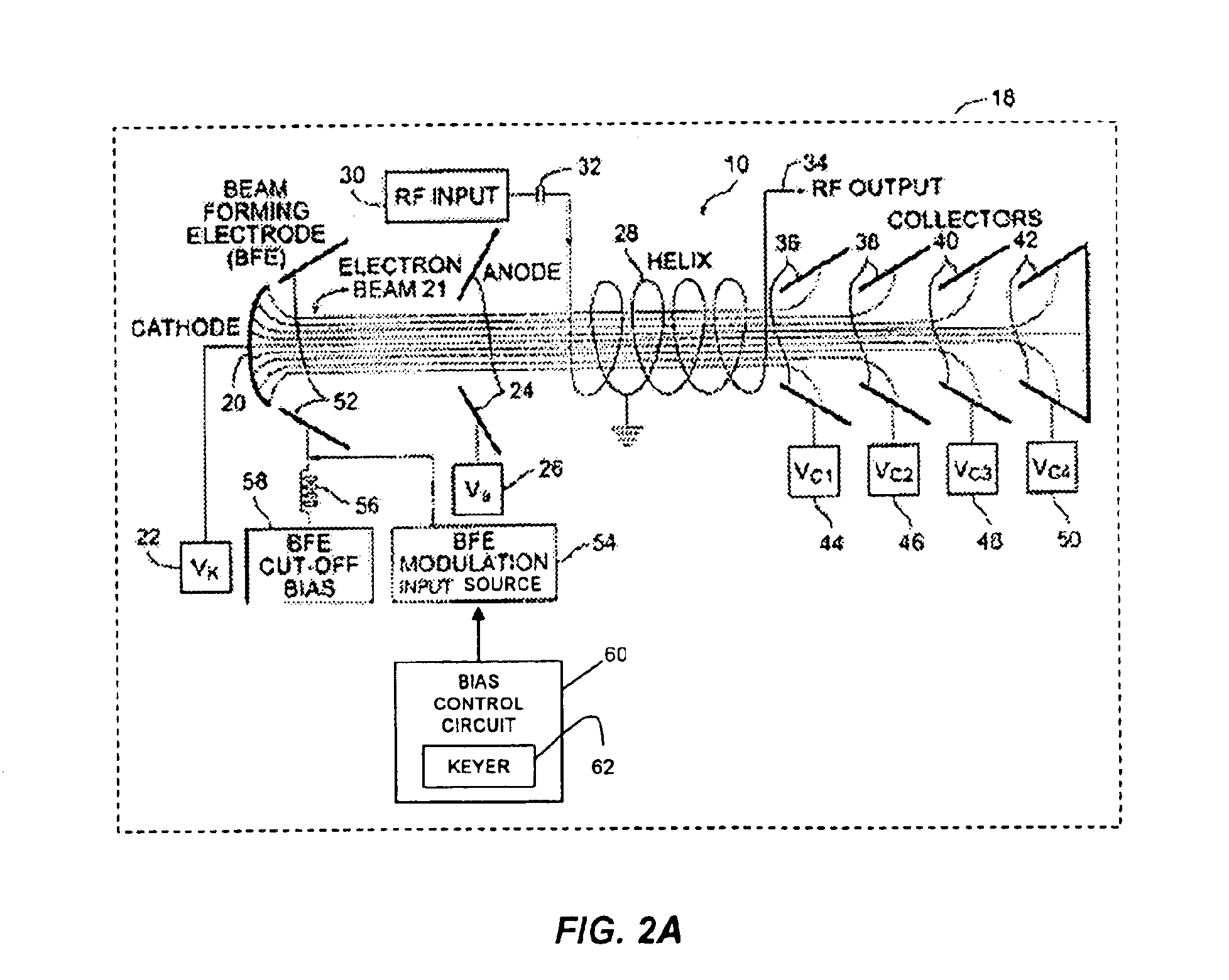 Power regulator for intermittent use of traveling wave tube amplifiers in communications satellites