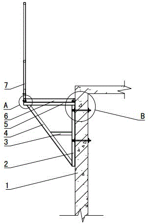 Shaped external-hanging-bracket protective system and installation method