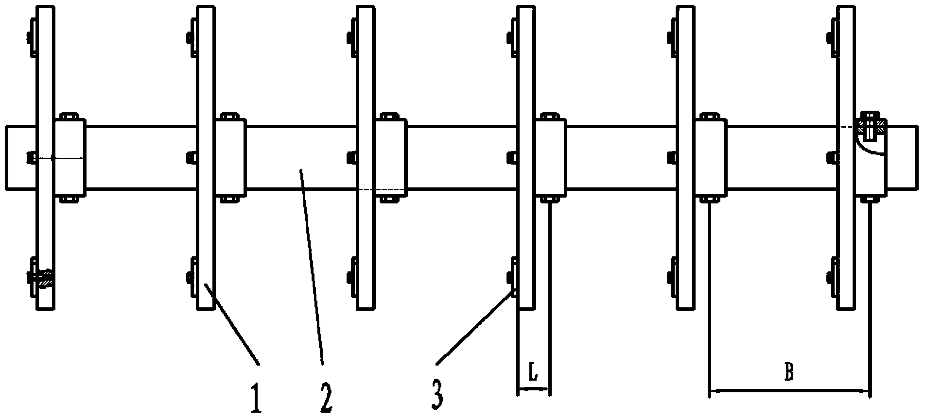 Manufacture method of multi-baffle large-aperture box frame