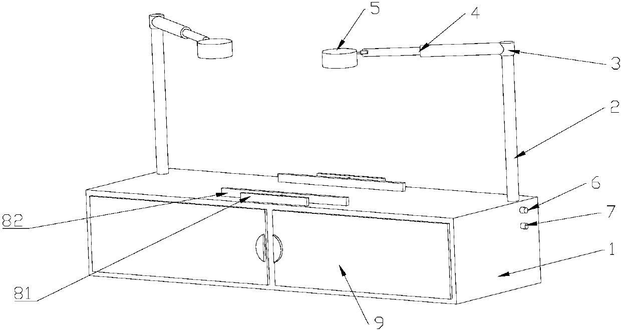 Workbench with illumination equipment for tin soldering of circuit board