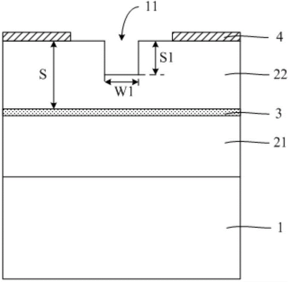 Over-etching rate test structure, forming method thereof and over-etching rate measurement method