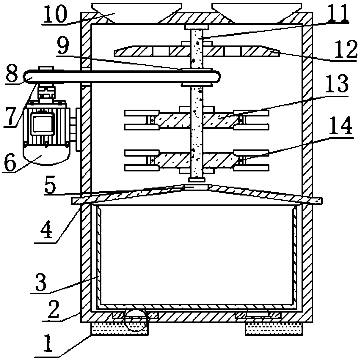 Building waste recovering device for building construction