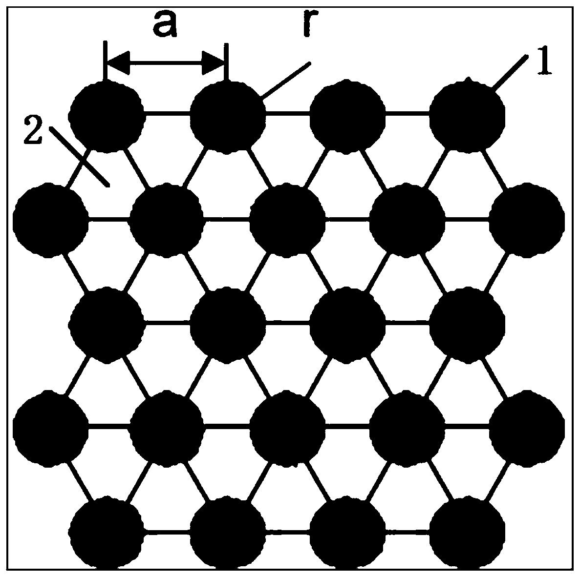 Triangular lattice photonic crystal waveguide based on air column and lithium niobate air column structure