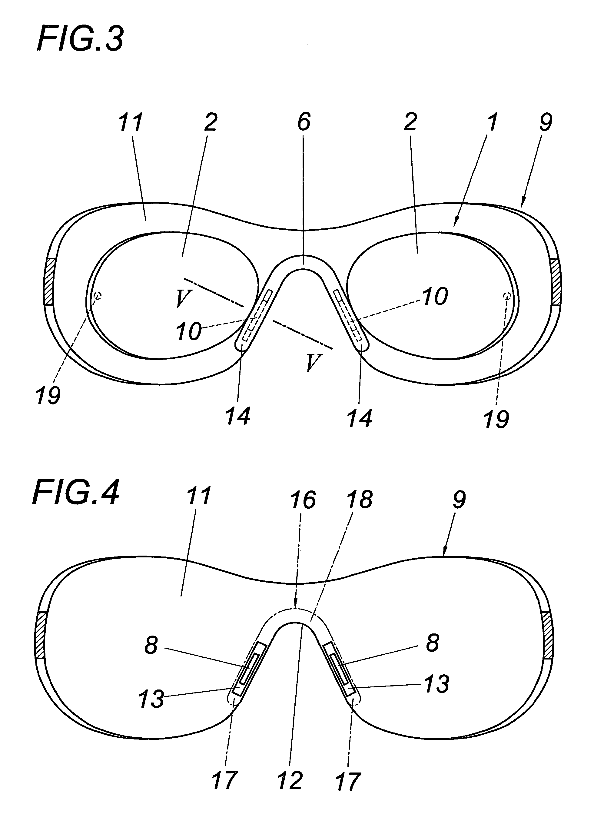 Mount for two frameless spectacle lenses