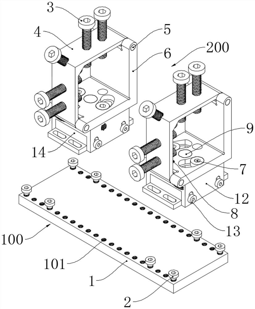 Assembling and welding clamp suitable for steel structure