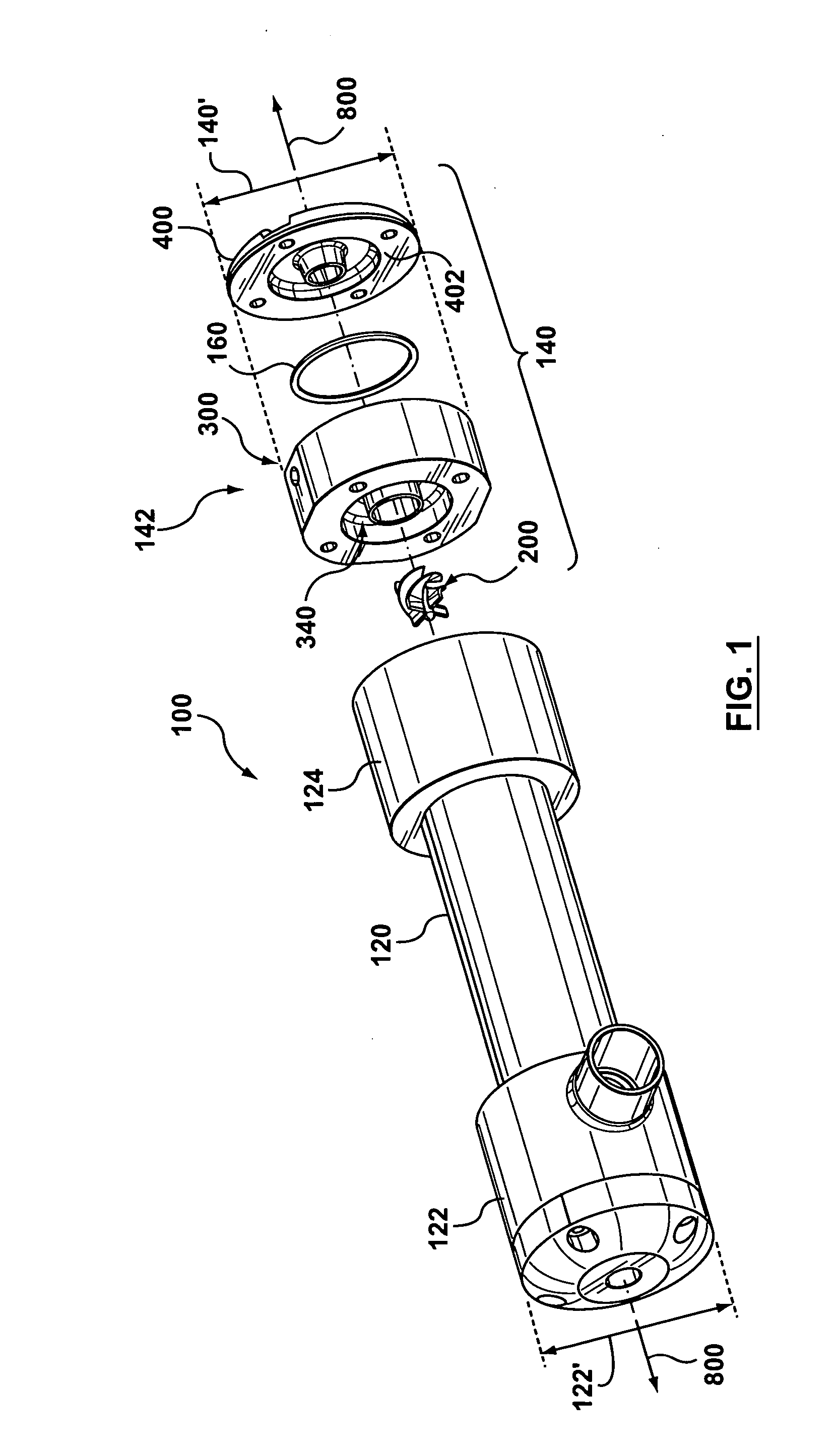 Energy and/or mass exchange apparatus having an integrated fluid separator