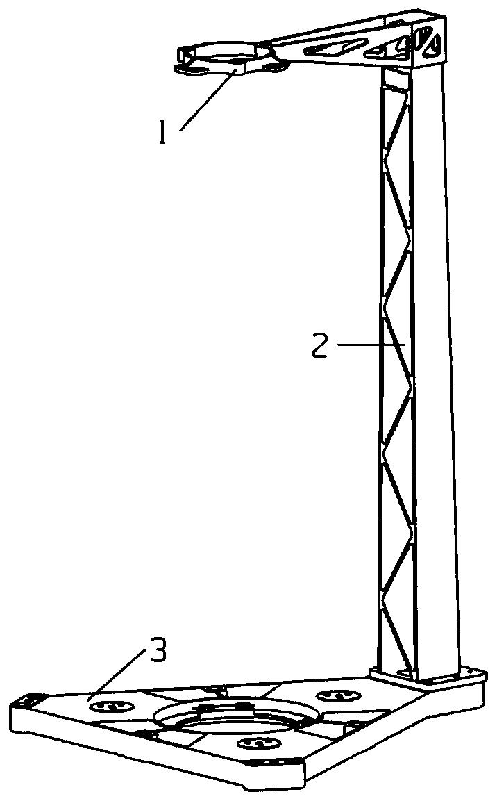Single rod type main bearing structure applicable to micro-nano remote sensing camera
