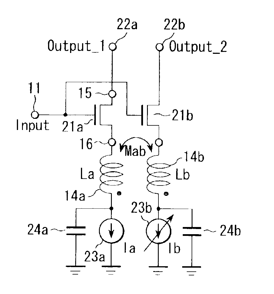 Variable inductor, oscillator including the variable inductor and radio terminal comprising this oscillator, and amplifier including the variable inductor and radio terminal comprising this amplifier