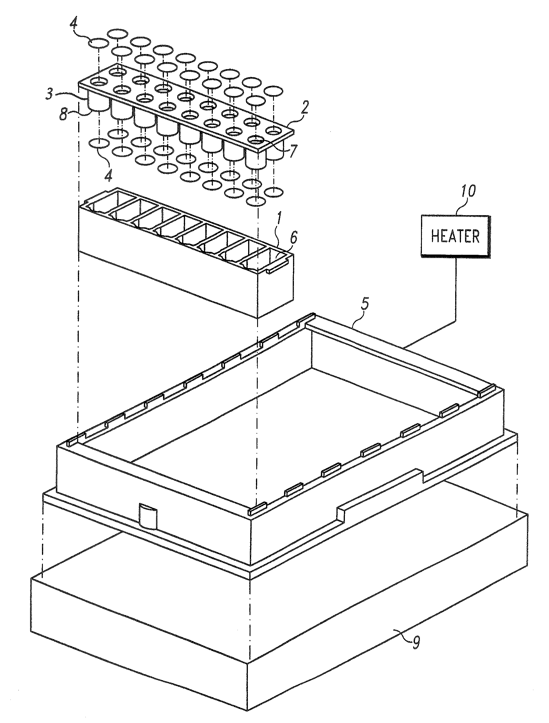 Method and device for carrying out biochemical reactions with a high throughput