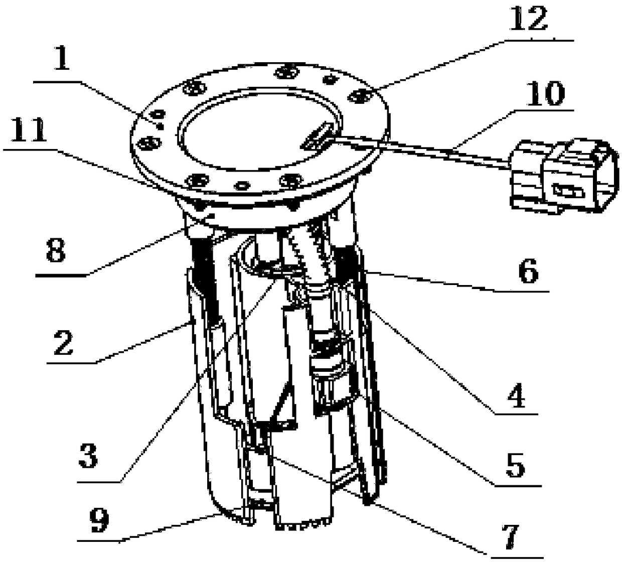 Diesel oil delivery pump assembly for gradient self-adaptation system