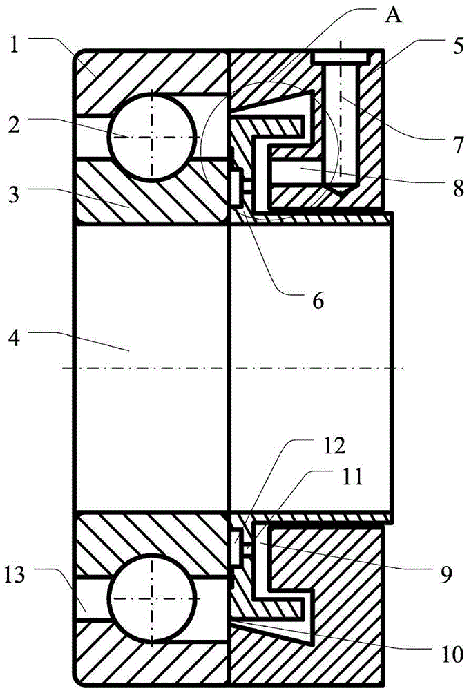 High-speed rolling bearing lubrication device