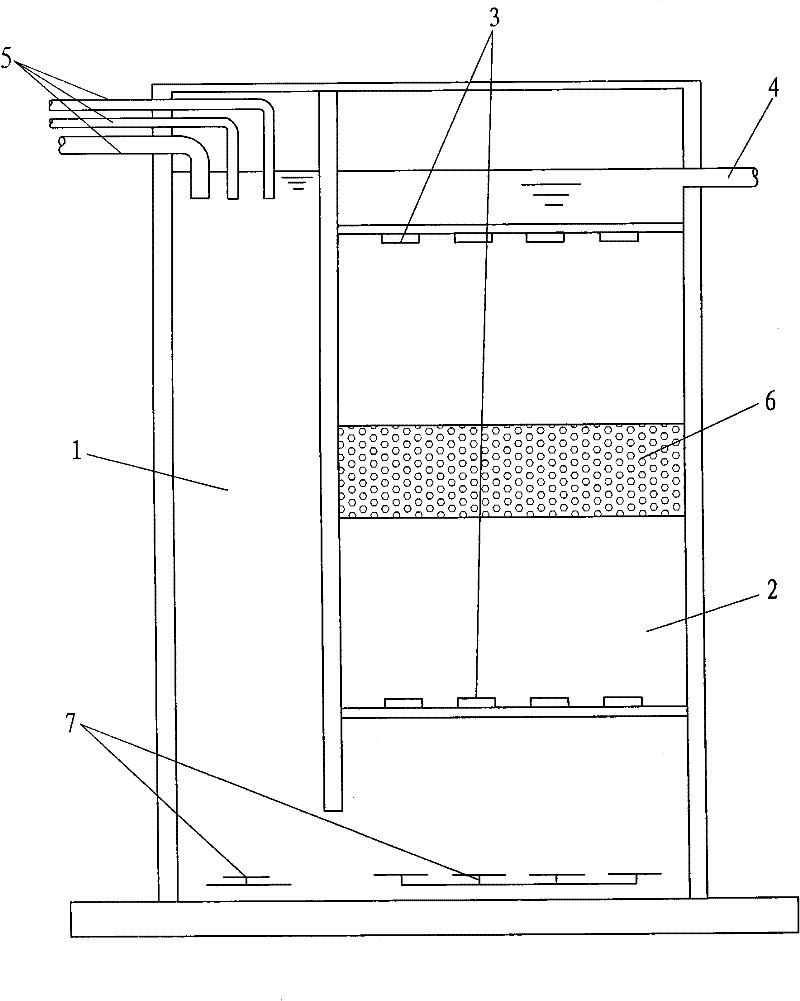 Method for advanced treatment of waste water by four-phase catalytic oxidation