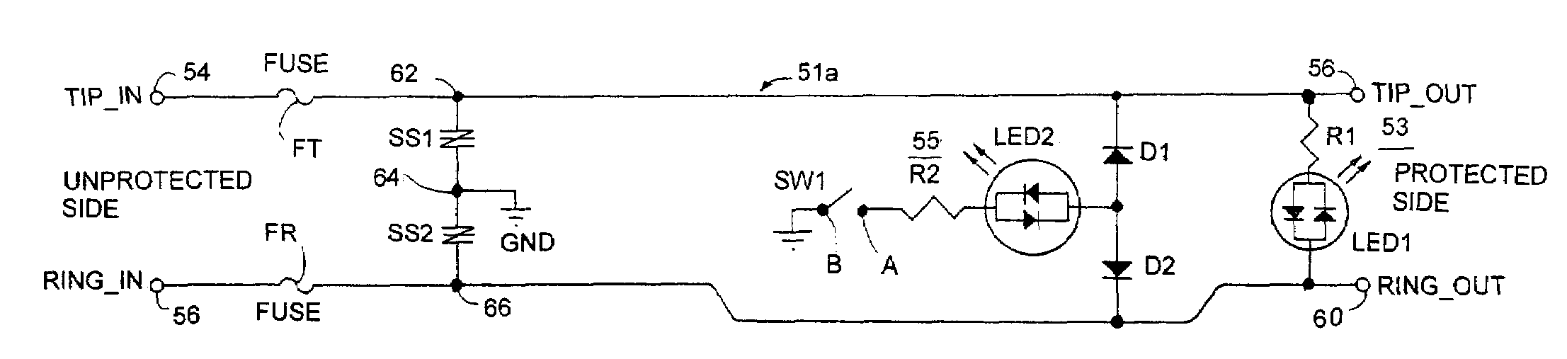 Surge protector assembly with ground-connector status indicator circuitry