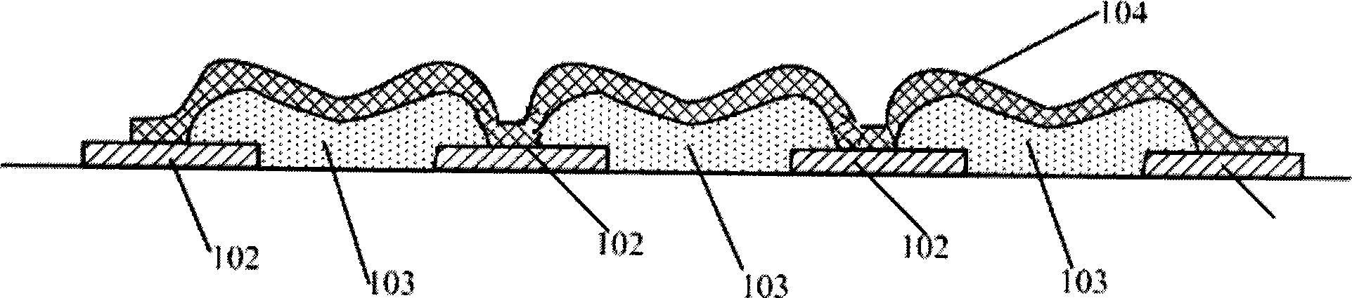 Colorful film substrate and method for manufacturing same