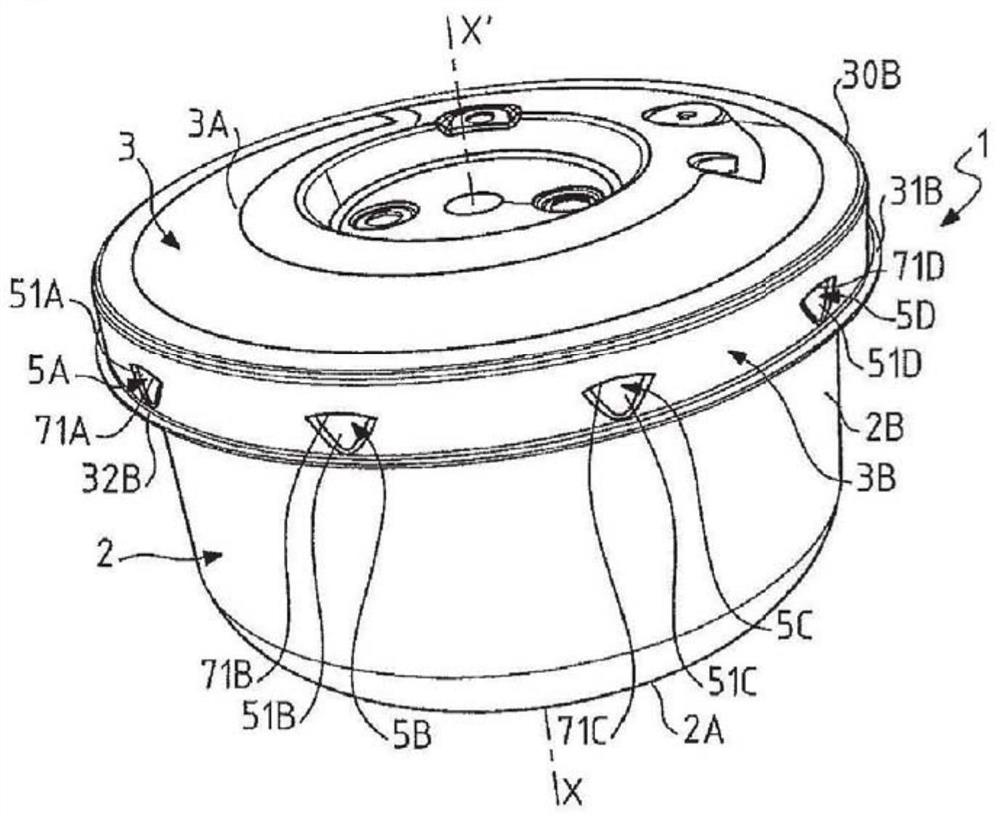 Bayonet pressure cooker and corresponding manufacturing method