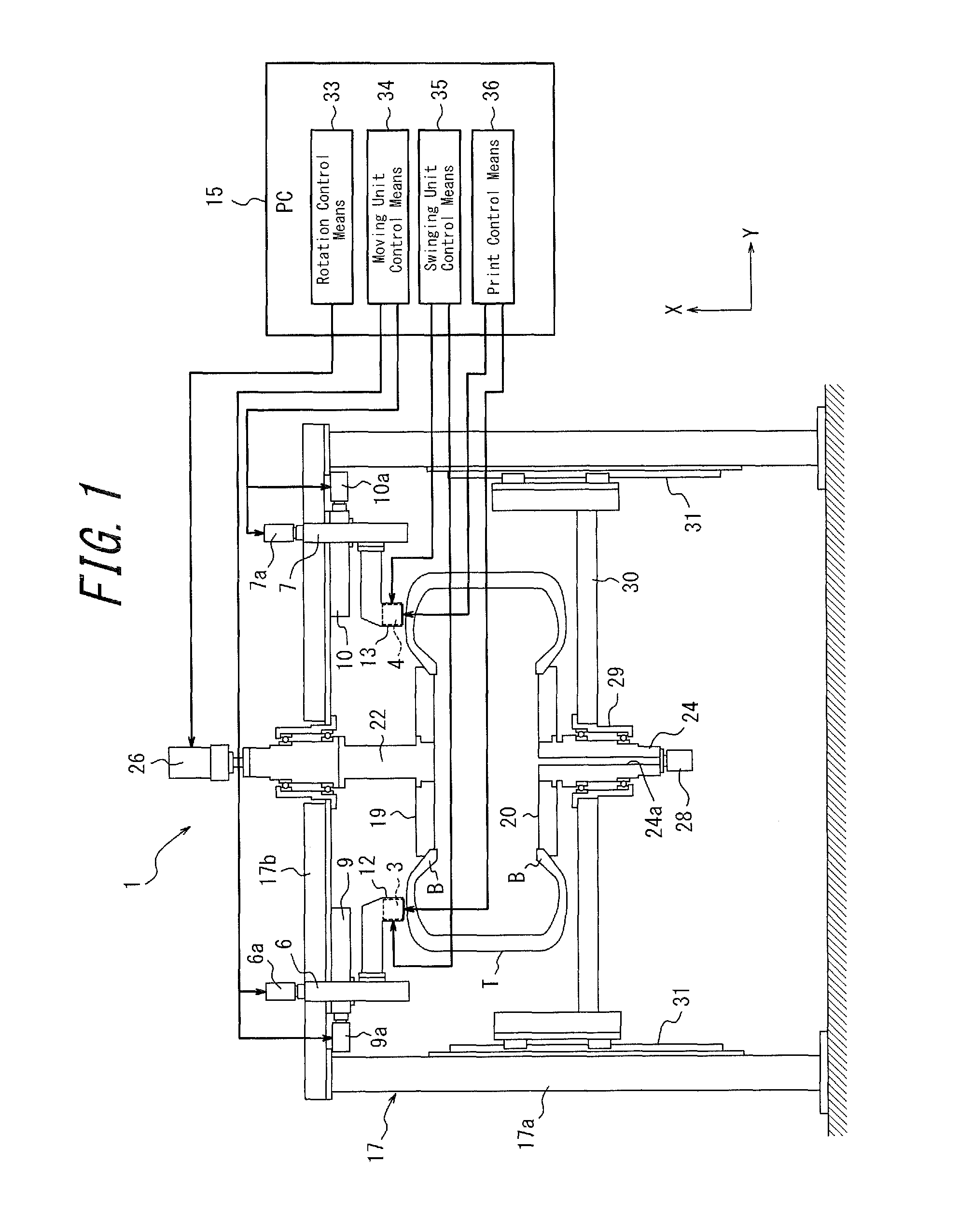 Tire printing device and method for printing onto tire surface