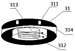 Anti-radiation mobile robot non-contact wireless charging device and charging method