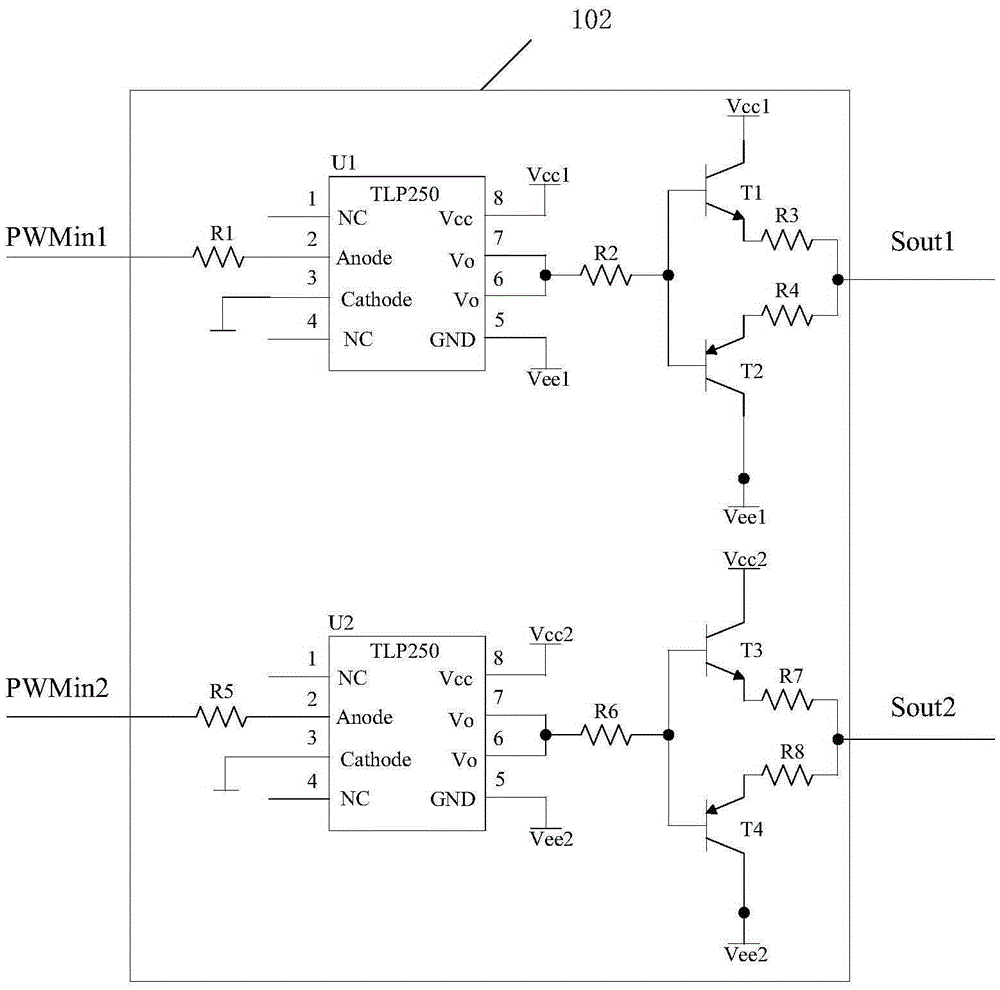 Driving protection circuit for preventing bridge arm direct connection