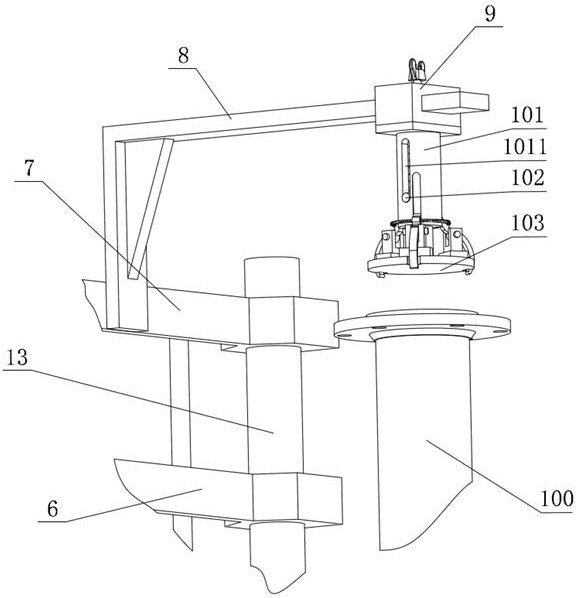 A computer-controlled welding device for supporting bridge tube and blind shell and using method