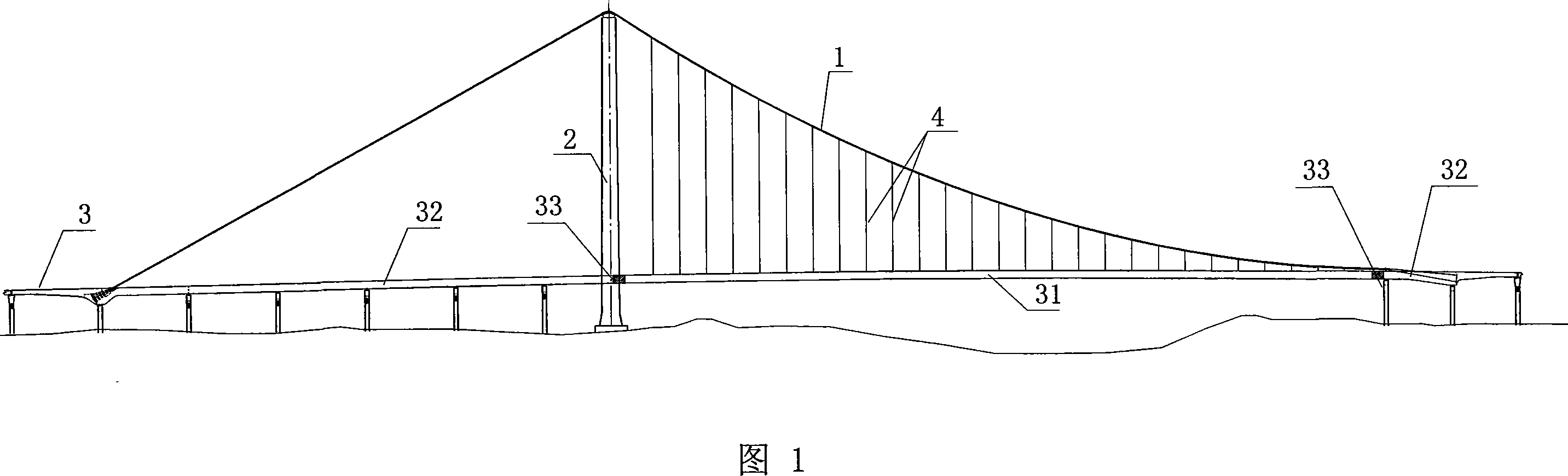 Main beam applied for single-tower self-anchored suspension bridge