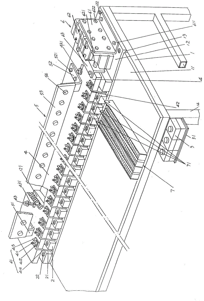 PTC heater withstand voltage test bench structure