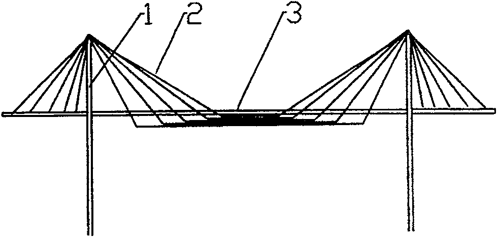 Composite cable holding roof structure