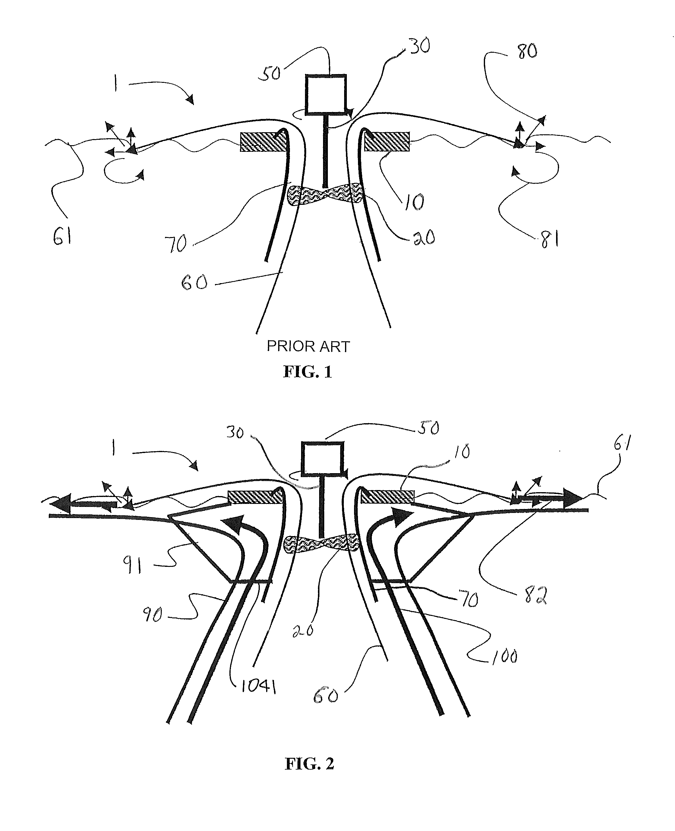 Apparatus for surface mixing of gasses and liquids