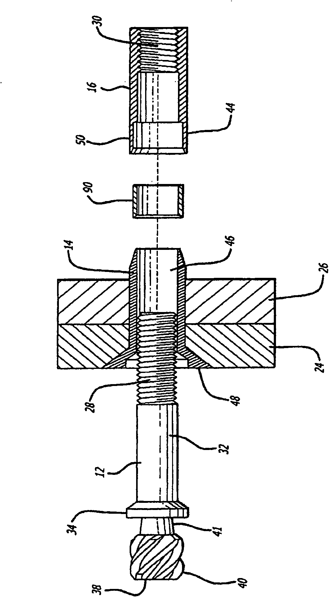 Blind fastener and nose assembly for installation thereof