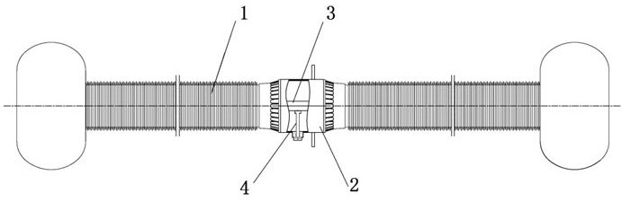 A wall bushing with removable transport supports