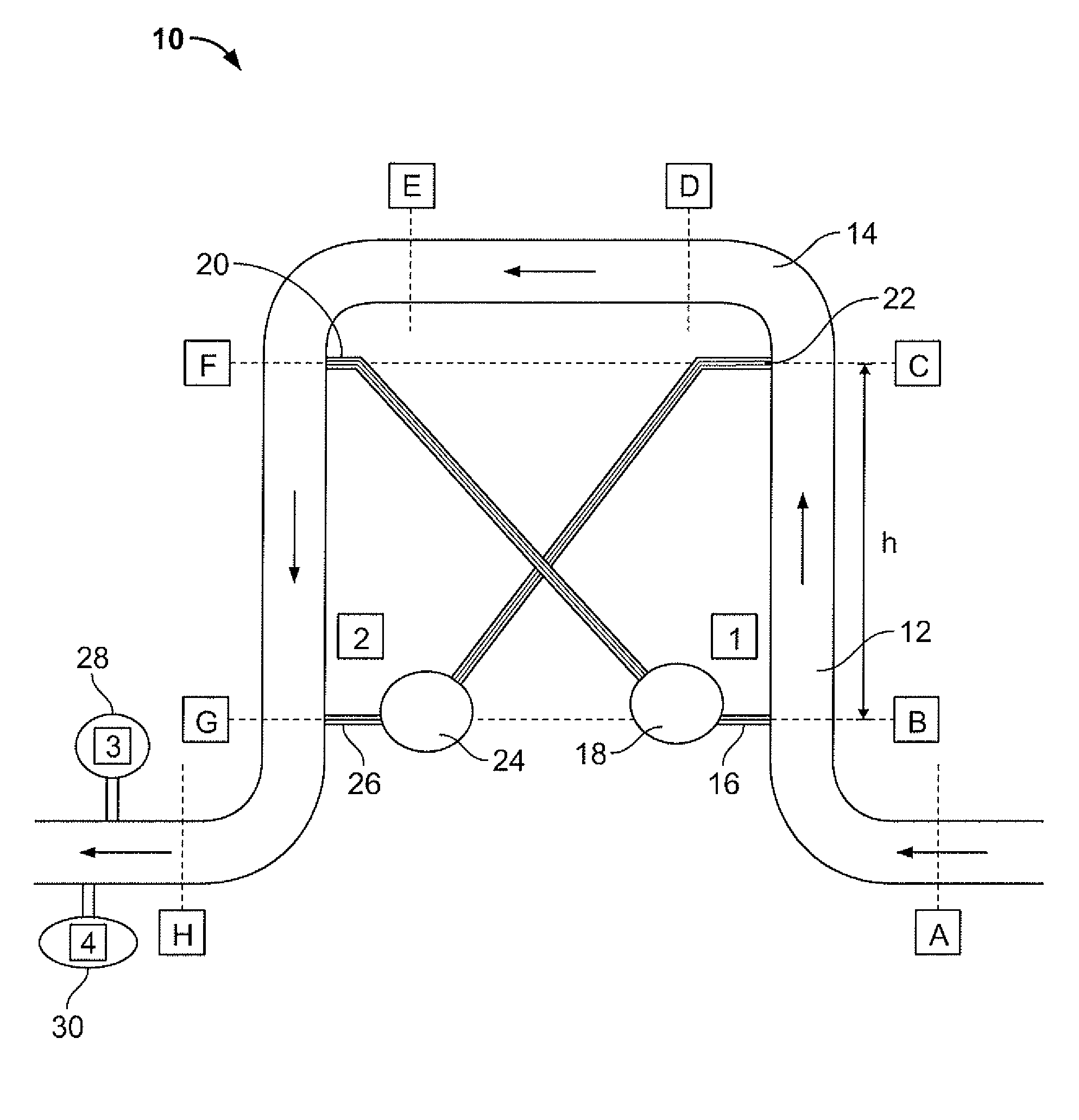 Method and apparatus for measuring the density of a flowing fluid in a conduit using differential pressure