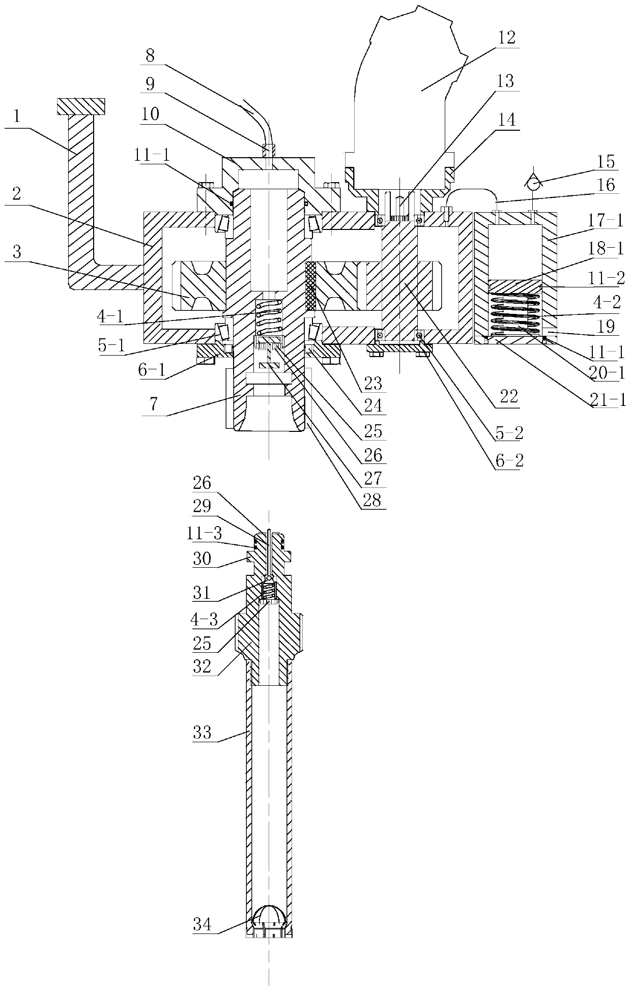 Seabed hard rock multi-point pressure-maintaining coring micro drilling machine