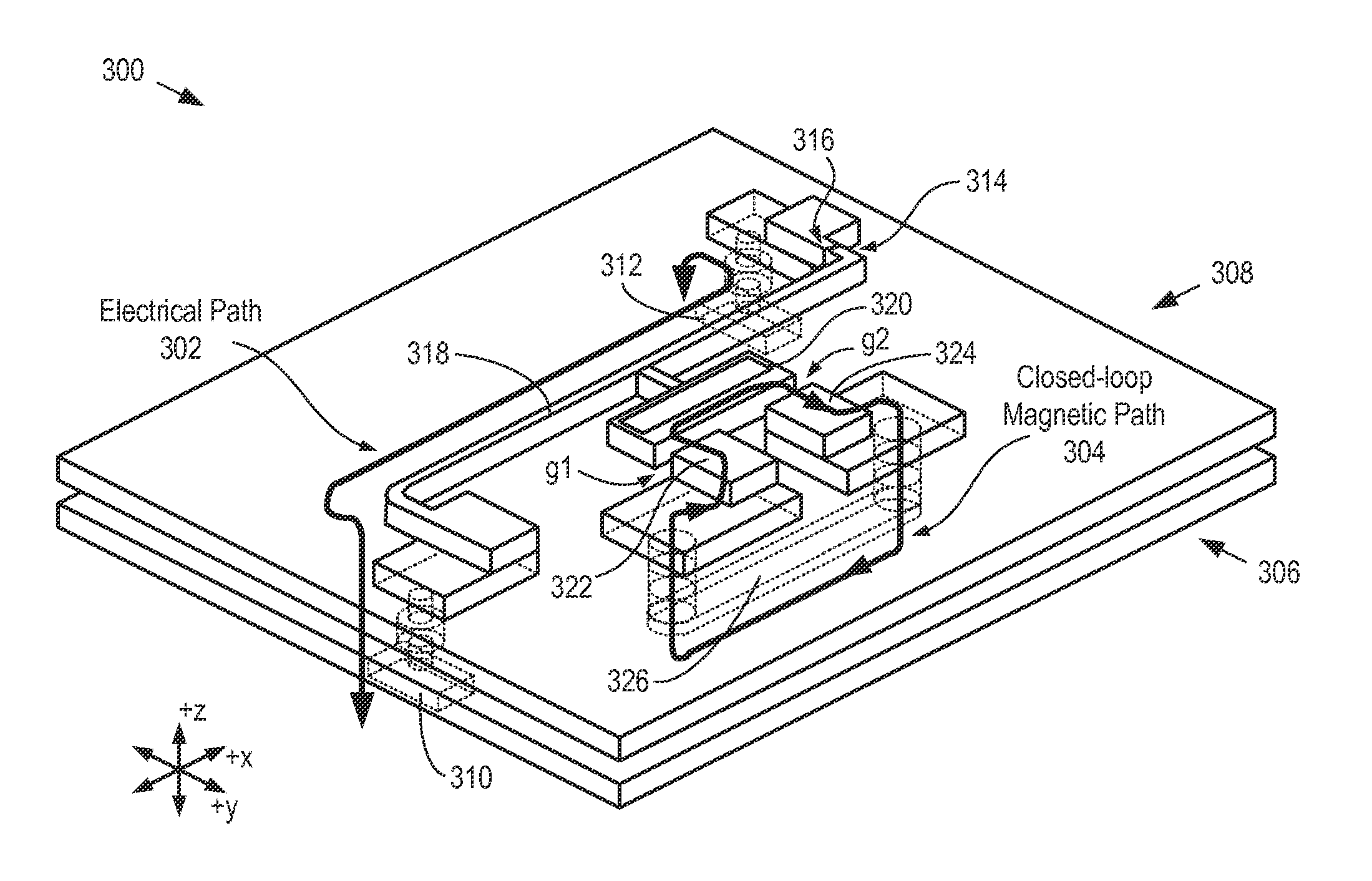 Microswitch having an integrated electromagnetic coil