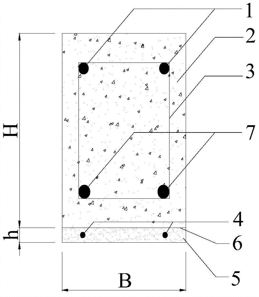 High toughness cement-based material-nonmetal fiber rib composite structure as well as application and application method thereof