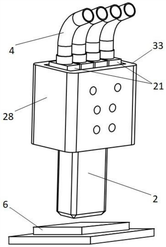 Multi-channel capacitively coupled plasma jet device and working method