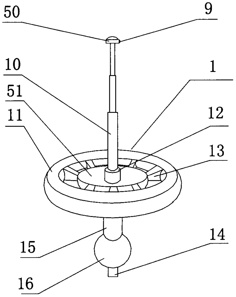 Submarine floating rotary periscope