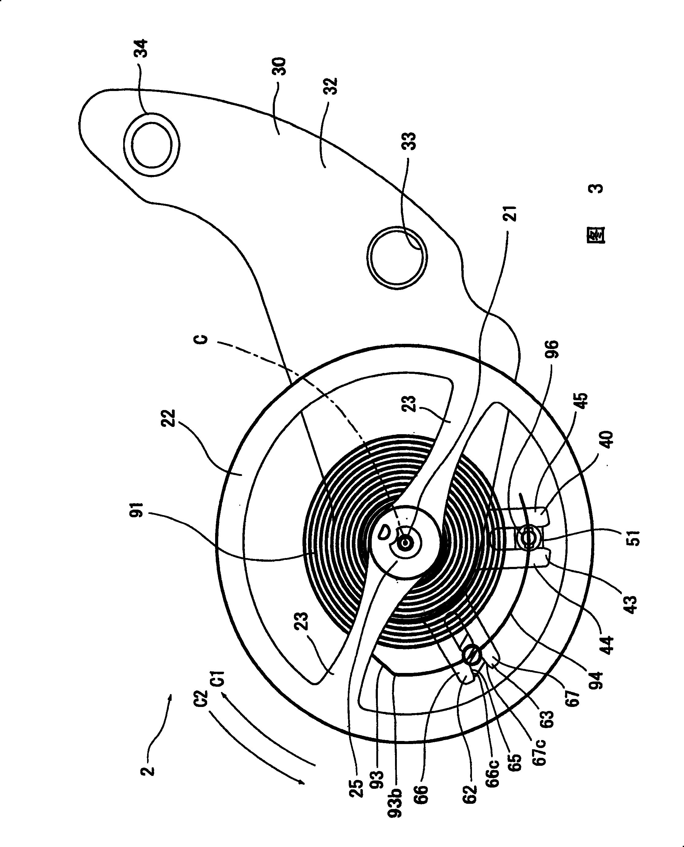 Regulator pin structure and regulator with the same, structure of balance with hairspring, and mechanical timepiece